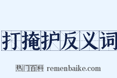 打掩护反义词是什么意思的图片